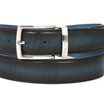 Paul Parkman Leather Belt Dual Tone Brown & Blue - B01-BRW-BLU