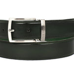Paul Parkman Leather Belt Hand-Painted Dark Green - B01-DARK-GRN