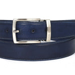 Paul Parkman Leather Belt Hand-Painted Navy B01-NVY