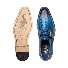 Belvedere Spencer Genuine Crocodile Dress Shoe - Blue - N05 - IN STORE (SIZE 9and 10 ONLY)