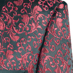 Vinci Regular Fit Floral Pattern Jacket Peak Lapel (Red) BF-2
