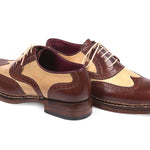 Paul Parkman Triple Leather Sole Goodyear Welted Wingtip Brogues - 095BEJ