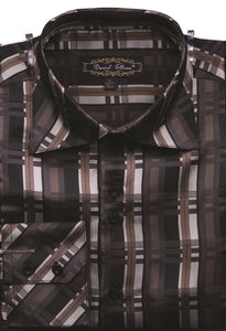 Daniel Ellissa Fancy Pattern Shirt FSS1410 Black