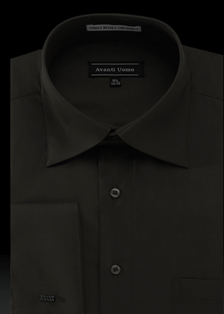 Avanti Uomo French Cuff Dress Shirt DN32M Black