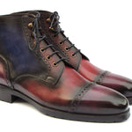 Paul Parkman Men's Multicolor Hand-Painted Cap Toe Boots - BT9566-MLT