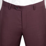 Porto Burgundy, Slim Fit, Pure Wool Suit by Tiglio Luxe - BURGUNDY