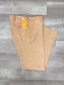 Inserch Premium Linen Flat Front Pants P3116 Camel