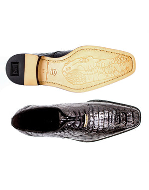 Belvedere - Chapo, Genuine Hornback Crocodile Dress Shoe - Brown - 1465