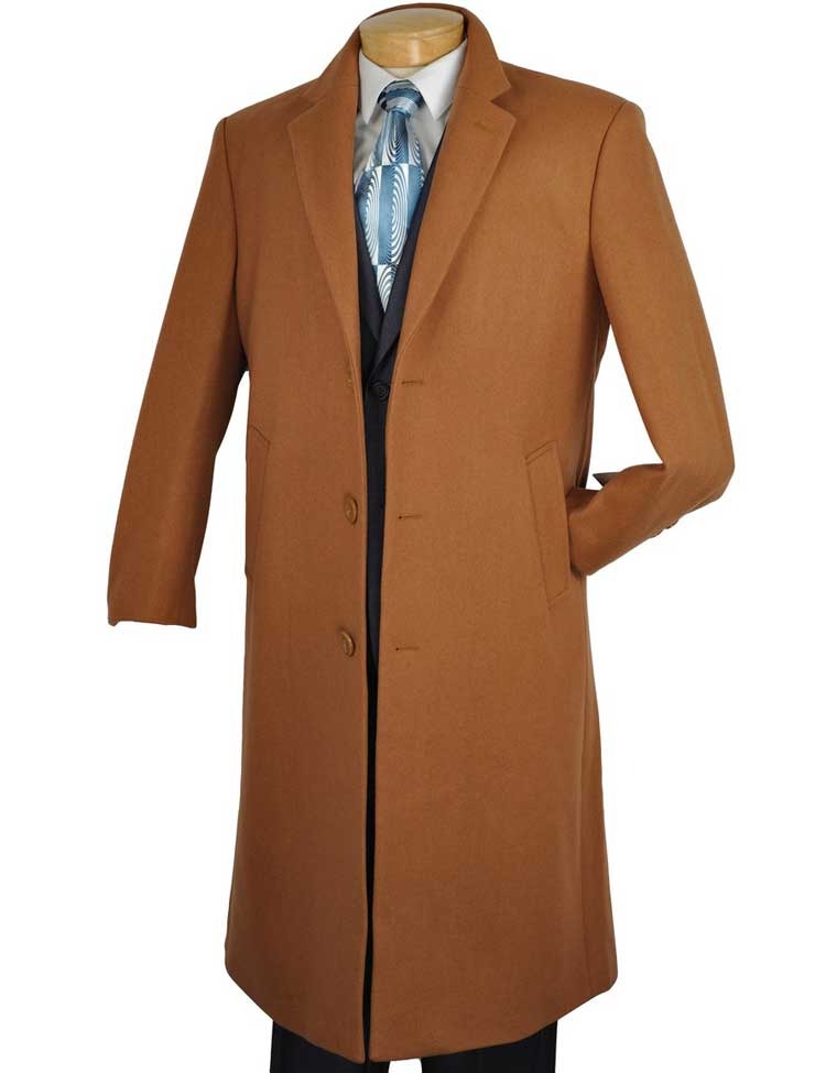 Vinci 48" Long Dress Top Coat (Camel) CL48