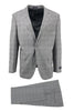 Canaletto Gray with Oatmeal Windowpane Dolcetto Modern Fit Pure Wool Suit by Reda CR141606/1