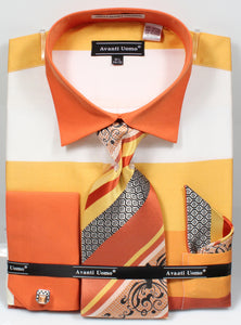Avanti Uomo French Cuff Dress Shirt DN67M Yellow