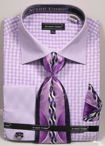 Avanti Uomo French Cuff Dress Shirt DN76M Lilac