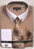 Avanti Uomo French Cuff Dress Shirt DN77M Beige