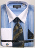 Avanti Uomo French Cuff Dress Shirt DN78M Blue