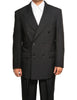 Vinci Regular Fit Double Breasted 2 Piece Suit (Black) DPP