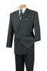 Vinci Regular Fit Double Breasted 2 Piece Suit (Charcoal) DPP