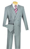Vinci Regular Fit Double Breasted 2 Piece Suit (Gray) DPP