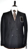 Sean John Double Breasted Modern Fit Suit Solid Black