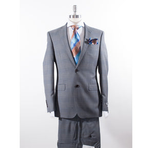 DKNY Light Grey Plaid Modern Fit Suit DEKA212Y0823