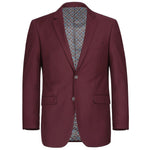 RENOIR Burgundy 2-Piece Slim Fit Single Breasted Notch Lapel Suit 201-8