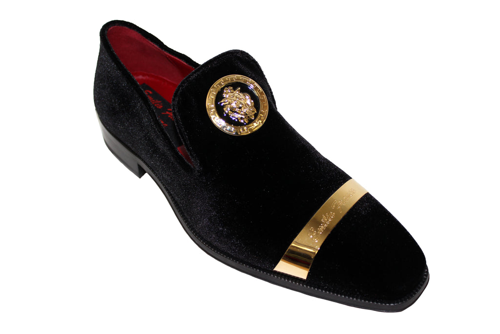 Emilio Franco Couture "EF13P" Black/Gold Shoes