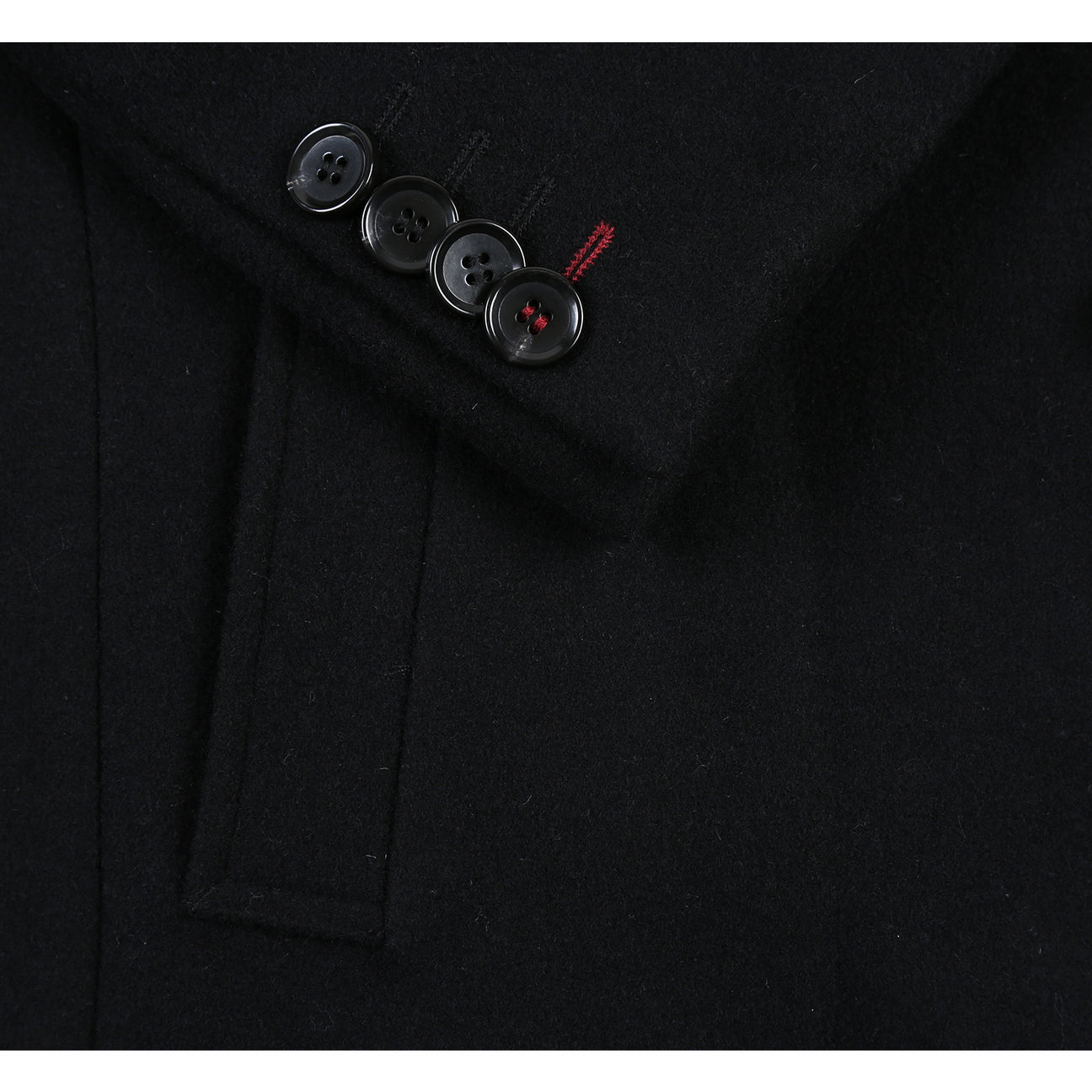 ENGLISH LAUNDRY Wool Blend Breasted Black Top Coat EL53-01-001