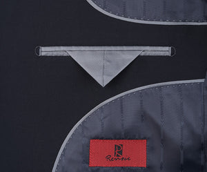 RENOIR Dark Navy 2-Piece Classic Fit Single Breasted Notch Lapel Suit 201-2