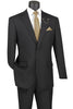 Vinci Executive 2 Piece Suit with 2″ Adjustable Waist Band (Black) F-2C900