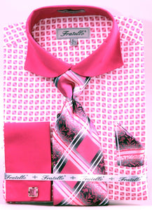 Fratello French Cuff Dress Shirt FRV4128P2 Fuchsia