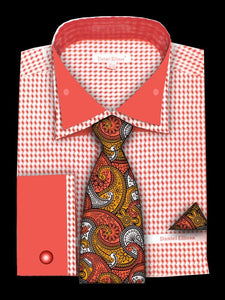 Fratello French Cuff Dress Shirt FRV4136P2 Coral