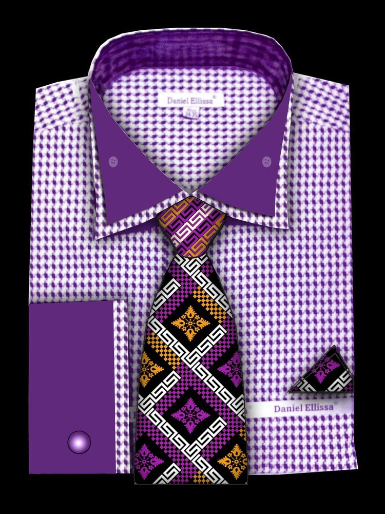 Fratello French Cuff Dress Shirt FRV4136P2 Lavendar