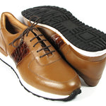 Paul Parkman Men's Cognac Floater Leather Sneakers - LP206CGN