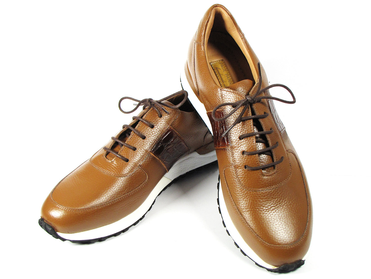 Paul Parkman Men's Cognac Floater Leather Sneakers - LP206CGN