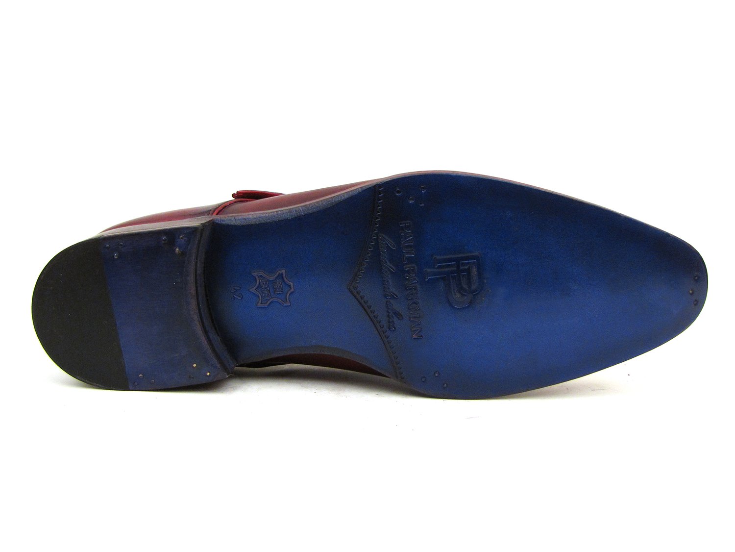 Paul Parkman Single Monkstrap Shoes Burgundy Leather - DW984P