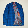 Inserch Linen Yarn Dye Check Blazer 660131-13 Royal Blue