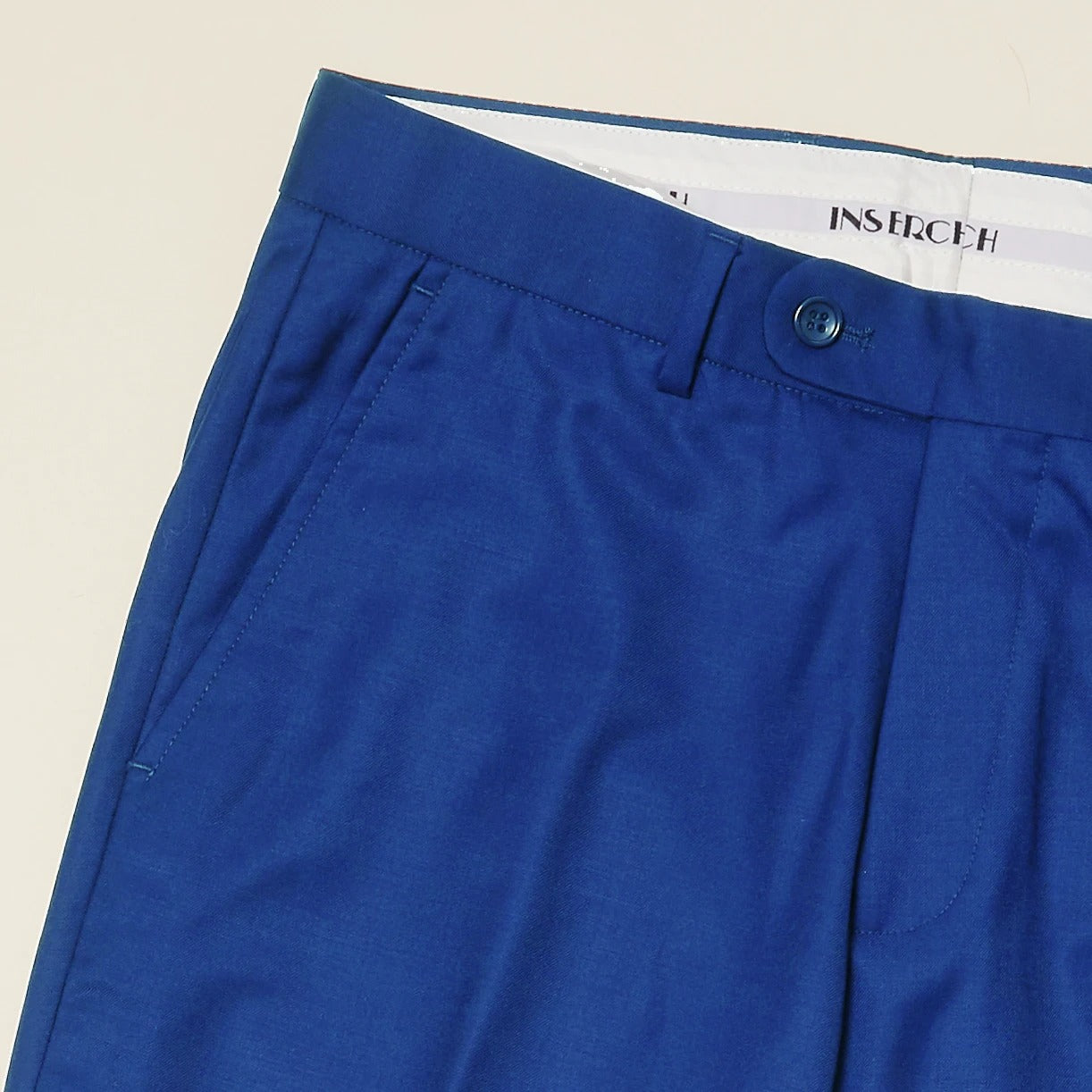 Inserch Premium Wool Flat Front Pants P3118-13 Royal Blue