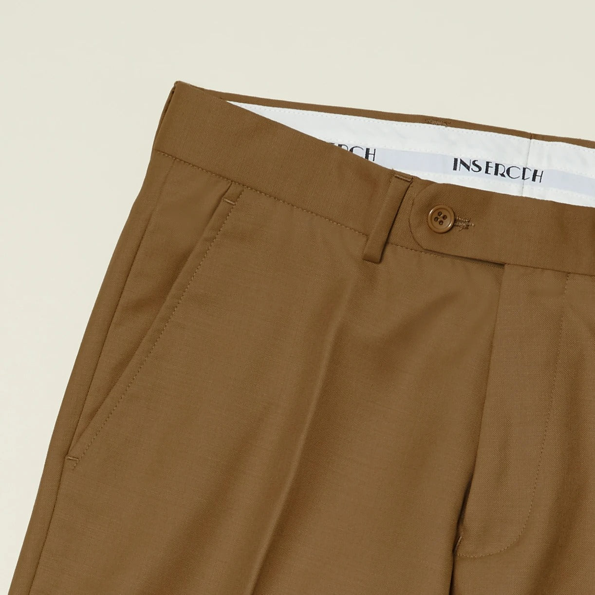 Inserch Premium Wool Flat Front Pants P3118-42 Camel