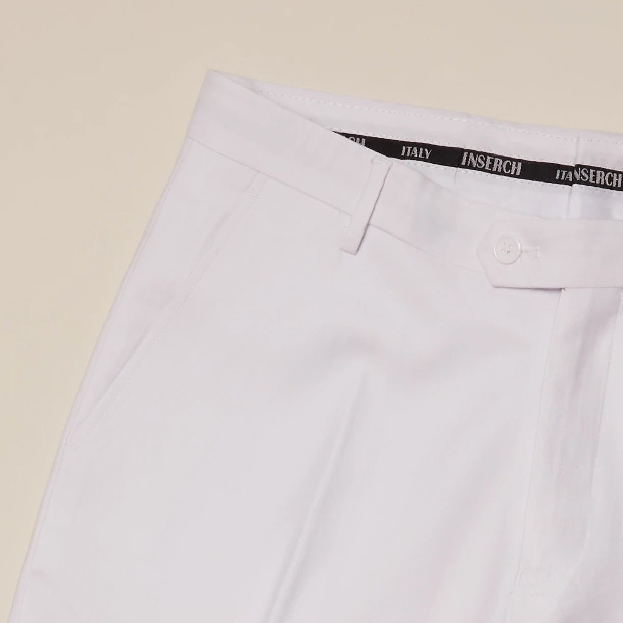 Inserch Slim Fit T/R Pants P3199-02 White