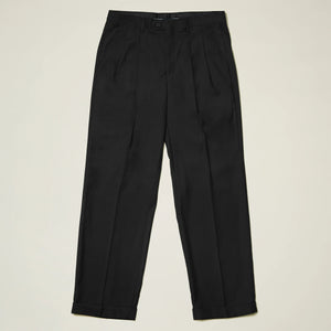 Inserch Solid Two-Pleat T/R Pants P1199-01 Black
