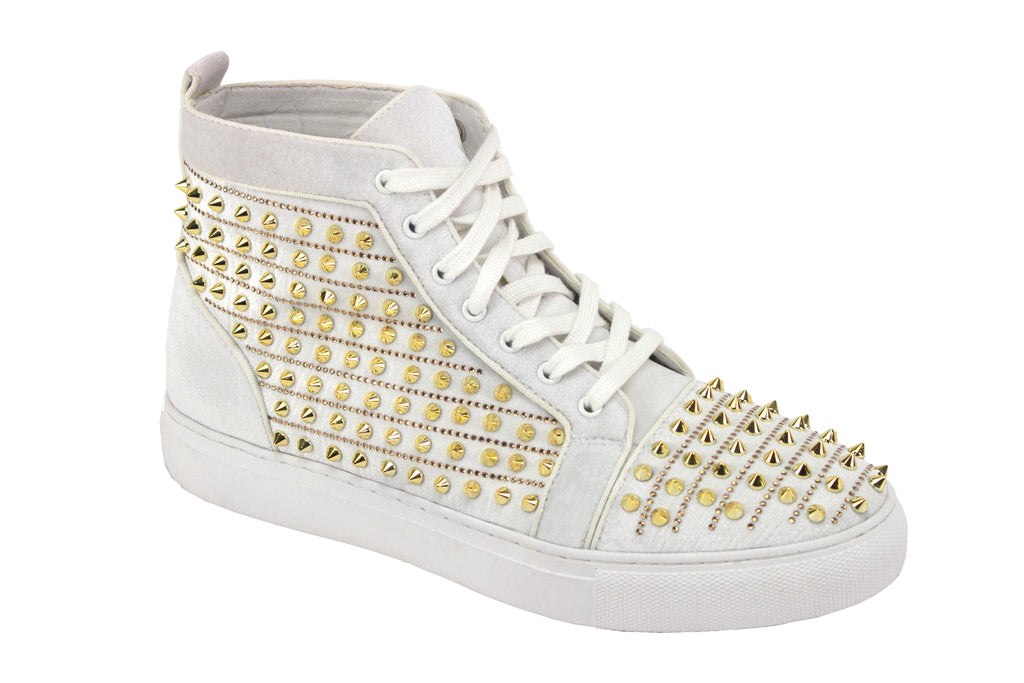 After Midnight Exclusive Junior White/Gold Sneakers