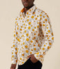 Inserch Long Sleeve Ombre Paisley Cotton Print Shirt LS023-38 Gold