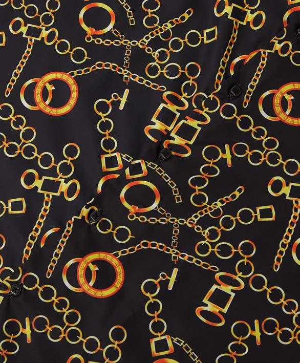 Inserch Chain Print Logo Shirt LS278-01 Black
