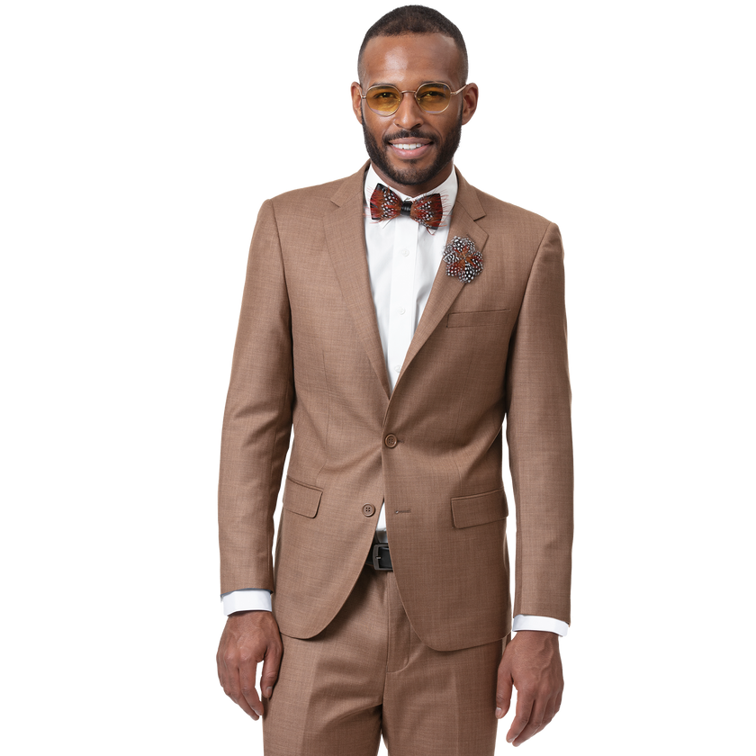 EJ Samuel Brown Ultra Slim Fit Suit M18013