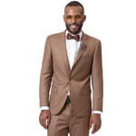 EJ Samuel Brown Ultra Slim Fit Suit M18013