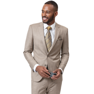 EJ Samuel Taupe Ultra Slim Fit Suit M18013