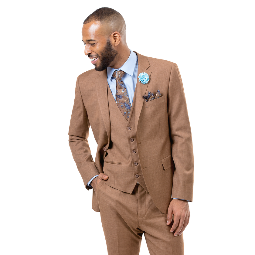 EJ Samuel Brown Ultra Slim Fit Suit M18014