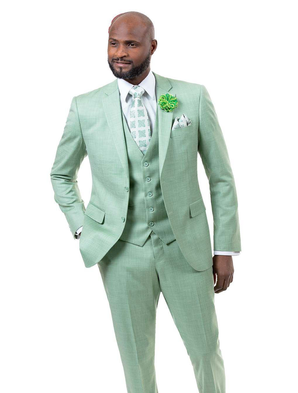 EJ Samuel Moss Ultra Slim Fit Suit M18014