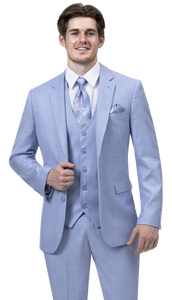EJ Samuel Sky Blue Modern Fit Suit M18022