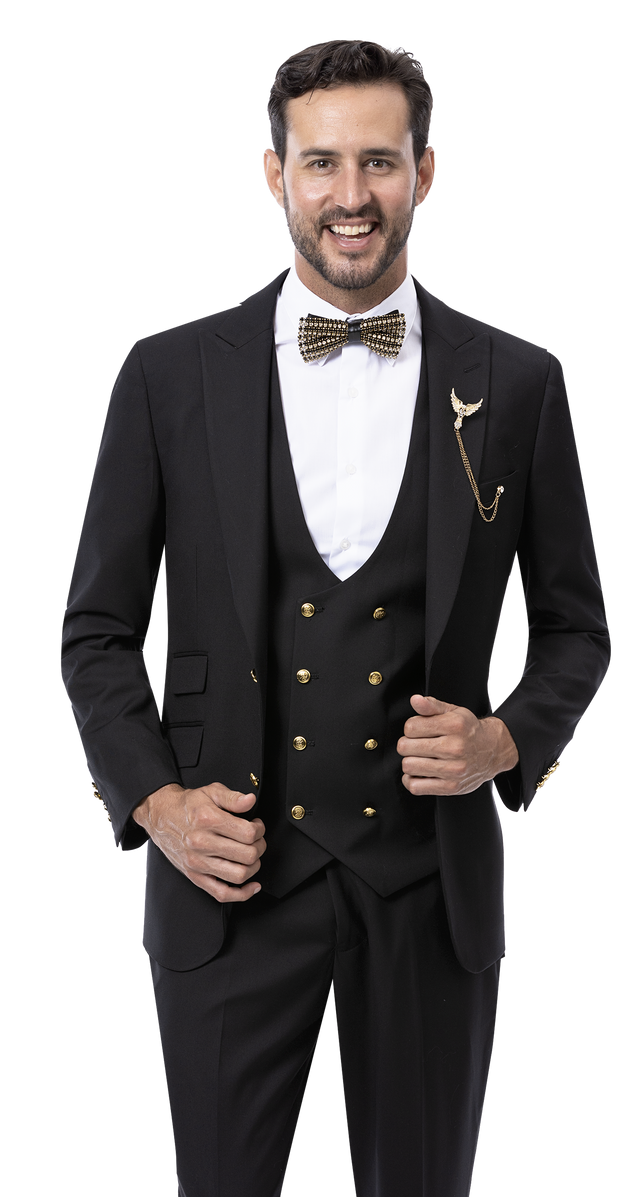 EJ Samuel Black Suit M2771