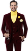 EJ Samuel Wine Suit M2781